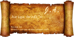 Juriga Arzén névjegykártya